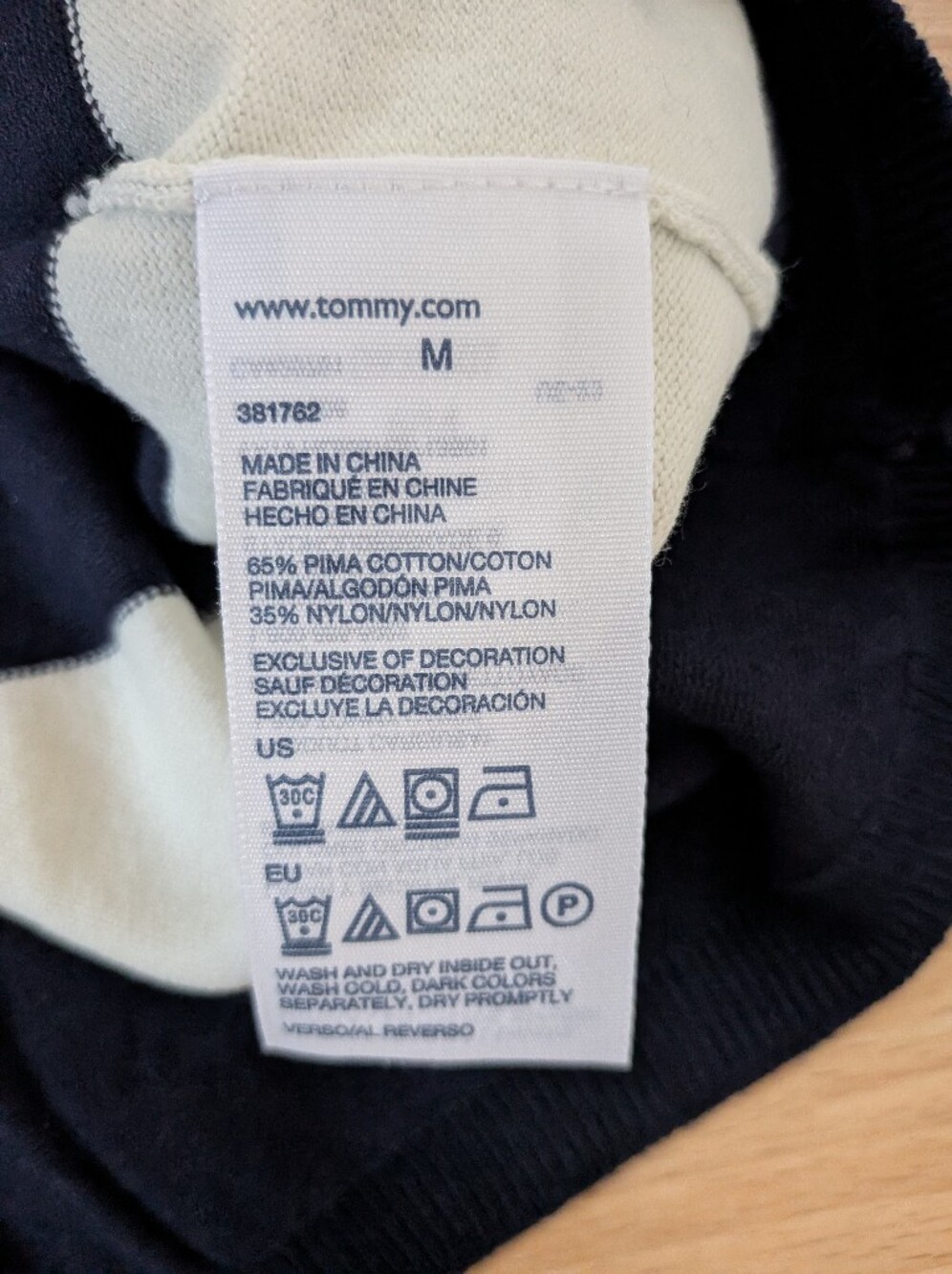 Tommy Hilfiger Pima Cotton Blend Sweater - Picture 4 of 4